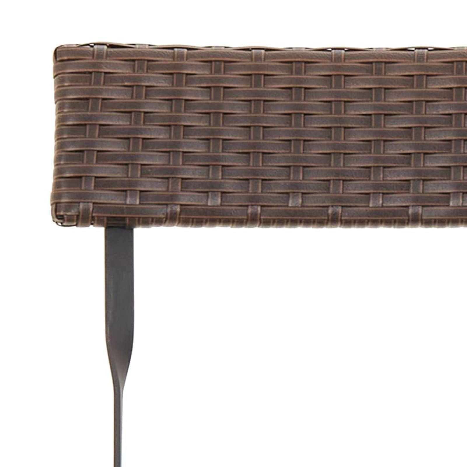 Homgoday Muebles de cafetería Plegables 3 Piezas ratán sintético marrón