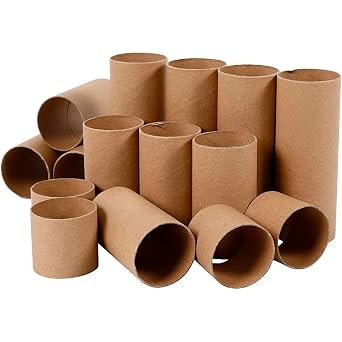 Creative 233321 Cardboard Tube, 4.7 cm + 9.3 cm + 14 cm Length, 5 cm Diameter, 1 mm Thickness, Pack of 60