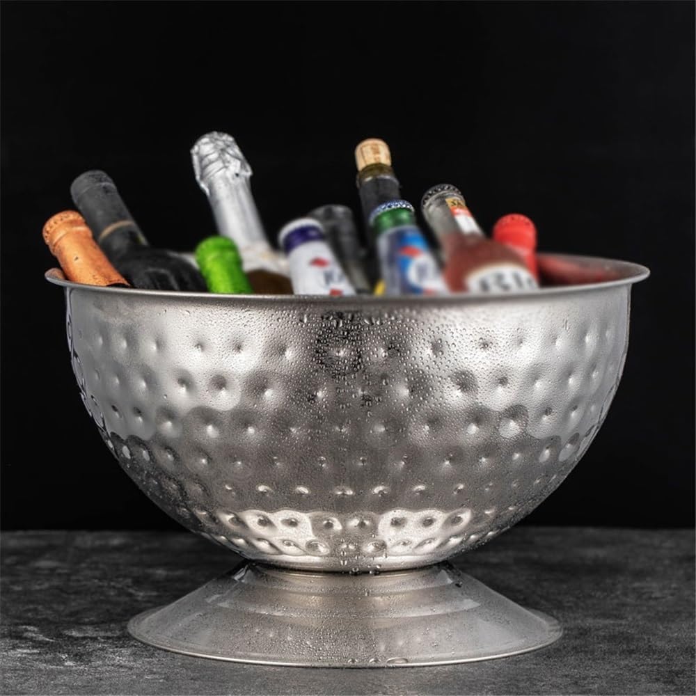 cubo de bebidas Cubo de hielo grande for Bar, cubo de hielo for fiestas domésticas, gran capacidad, lavabo for champán, lavabo enfriador for bebidas Mantiene el hielo frío y seco. Ideal para bares, f(