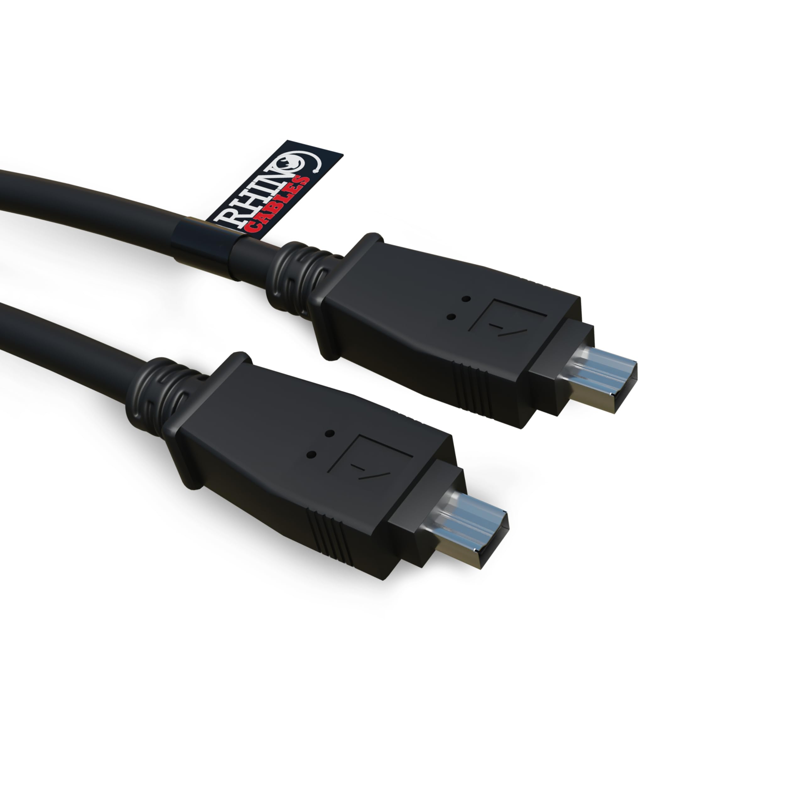 rhinocables Firewire Cable IEEE 1394 DV for PC, Cameras, Video and Audio, Fully Moulded End Connectors (2m, 4 Pin to 4 Pin)