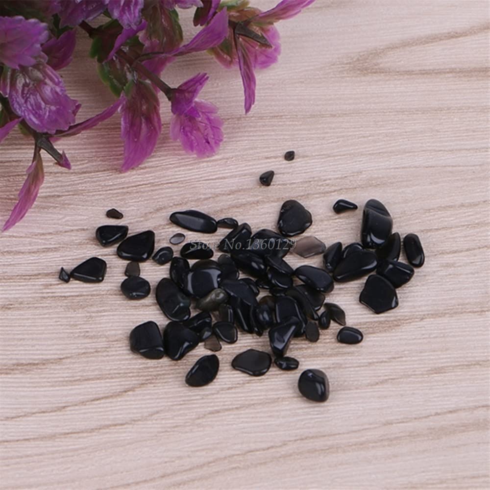 Natural Magic 50g Natural turmalina Negra Cristal s Grava Pulida decoración de Plantas de Acuario decoración de la habitación
