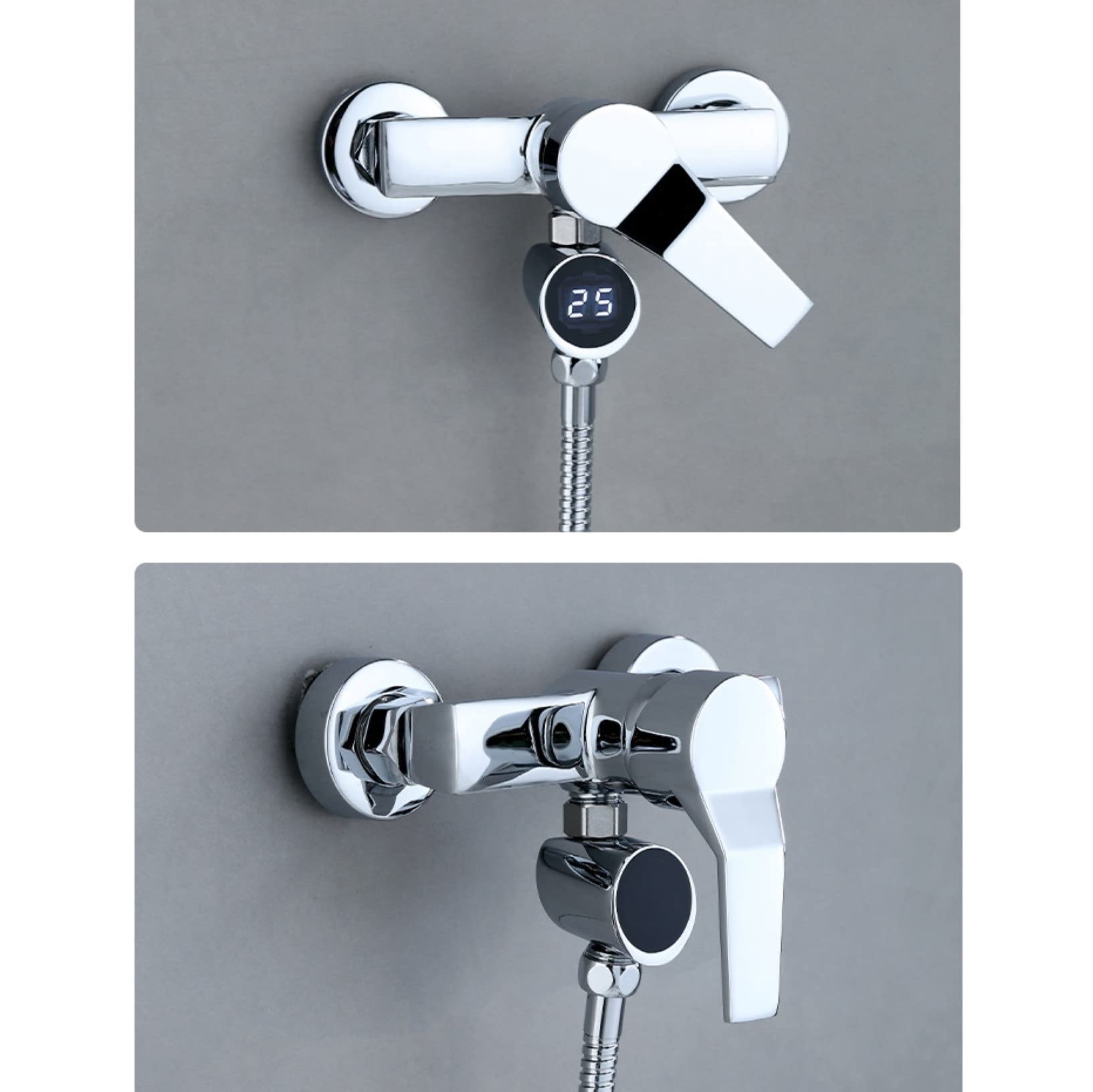 Termometr Do Wody Do Kąpieli Dla Niemowląt, Termometr Do Prysznica 5~85 ℃, Cyfrowy Wyświetlacz Temperatury Prysznica LED Do Domowej Łazienki W Kuchni (Color : Silver, Size : 45 * 60 * 45mm)