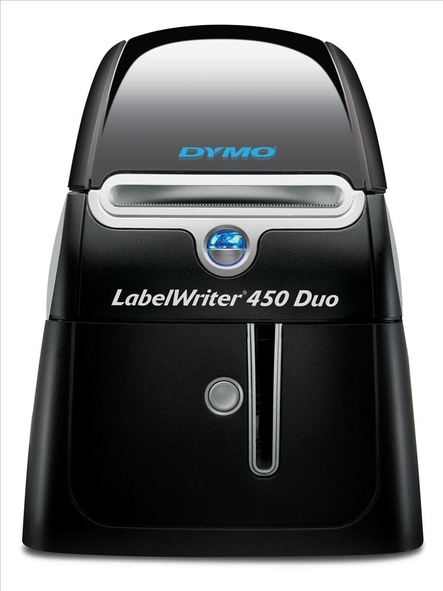 Dymo LabelWriter 450 Duo Label Maker, Black, Silver