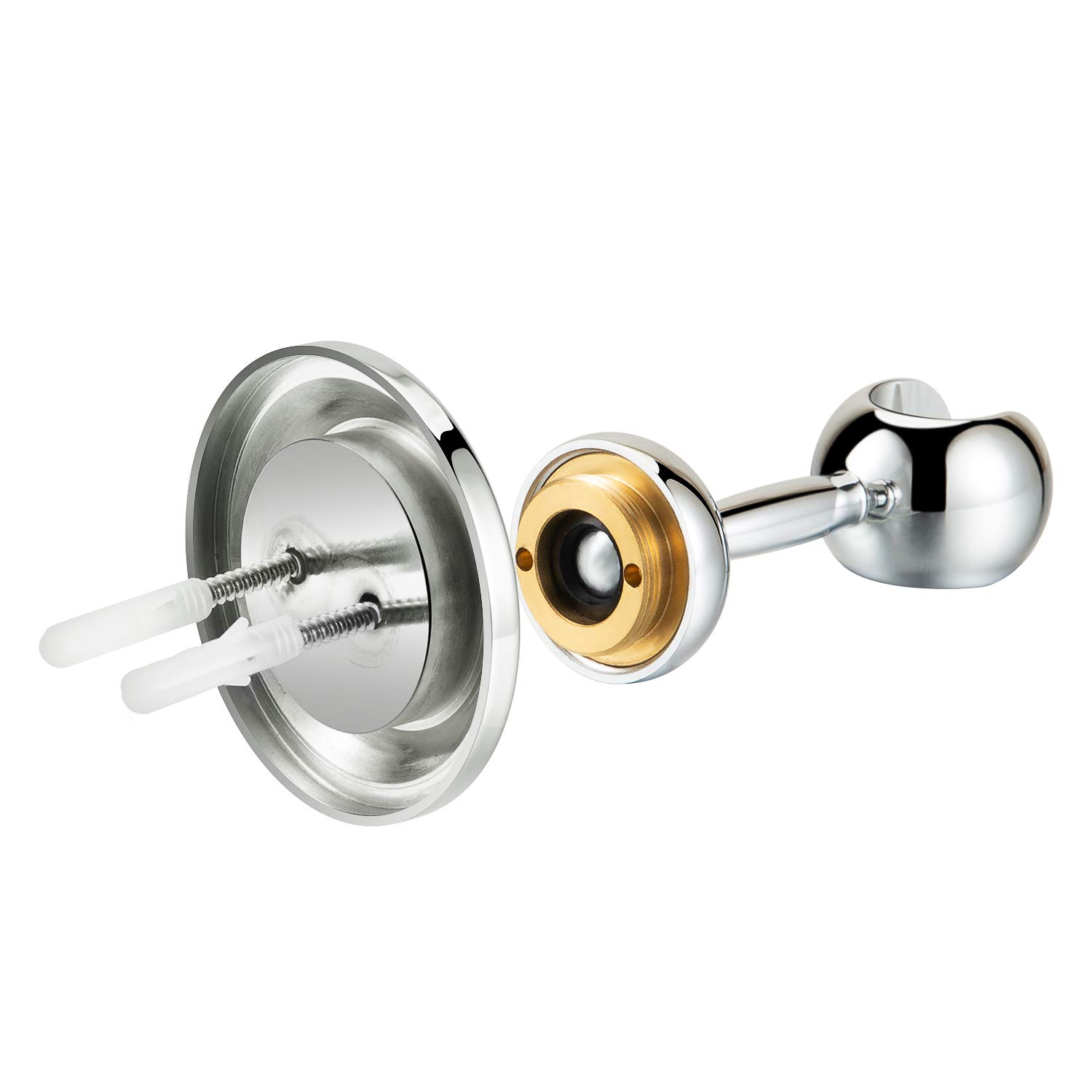 JiePai - Soporte para alcachofa de ducha, soporte de pared con tornillos