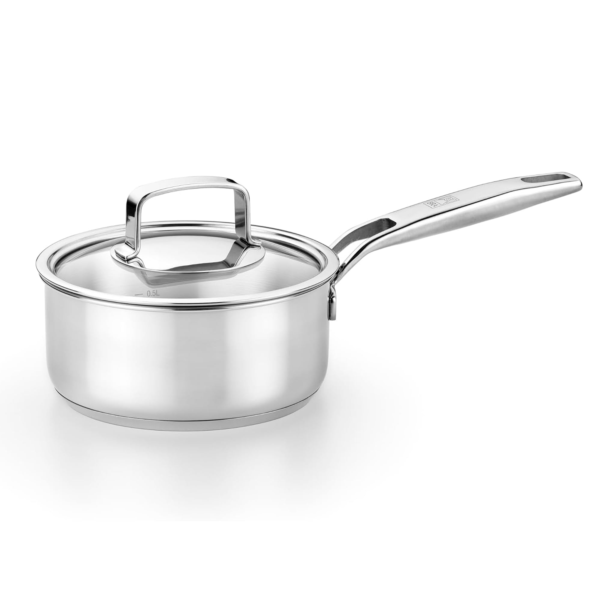 BRA COOKWARE Signature Stainless Steel Saucepan w/Lid | 7 Inches 1.4 Qt