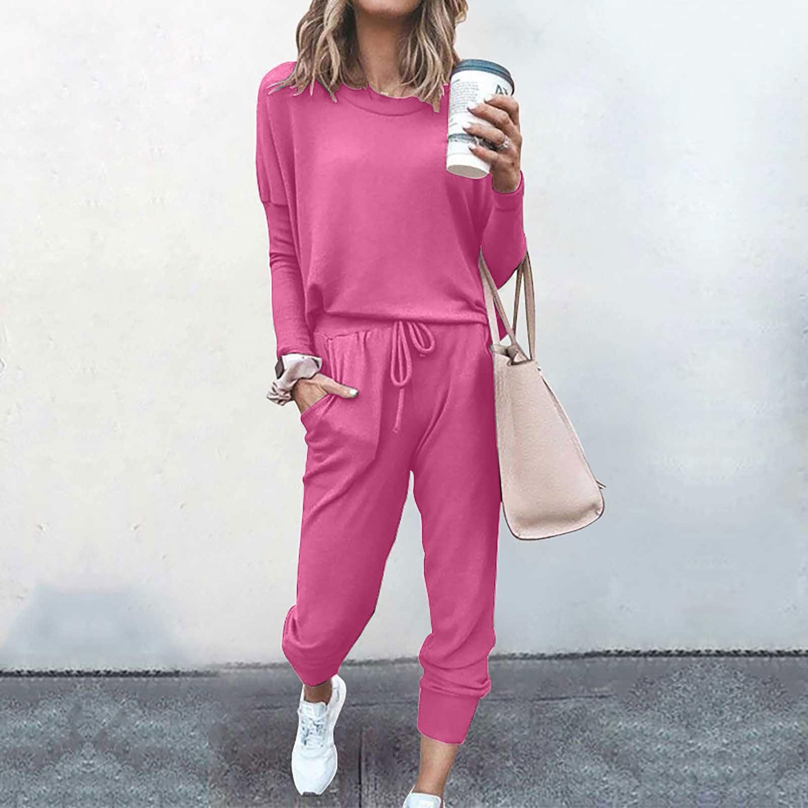 Générique Tuta da donna, set sportivo, da donna, elegante e chic, per autunno, inverno, abbigliamento casual, per abbigliamento casual