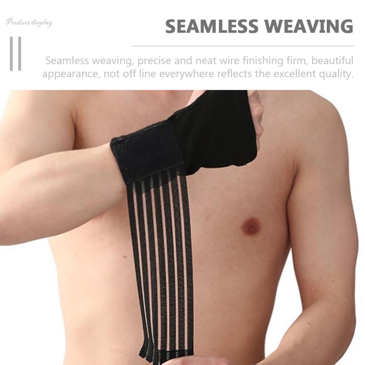 minkissy 2Pcs Weightlifting Wrist Support Brace Breathable Gym Wraps for Men Women Hand Bandage for Sports Comfortable Non Slip for Weight Training Fitness