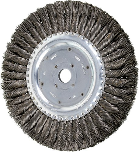 Amazing 🔥 PFERD 81698 Standard Twist Knot Wheel Brush, Carbon Steel Wire, 8" Diameter, 3/4" Arbor Hole, 0.014 Wire Size, 1-5/8" Trim Length, 5/8" Face Width, 7000 RPM