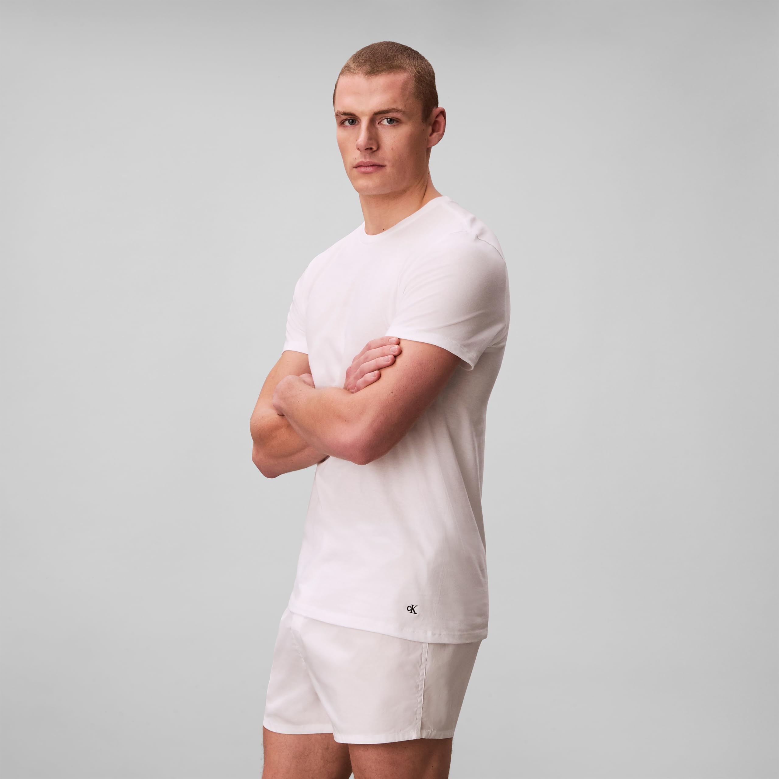 Calvin Klein Cotton Classics Multipack Crew Neck T-Shirts Mężczyźni Cotton Classics 3-pack Undershirts (3 w zestawie)