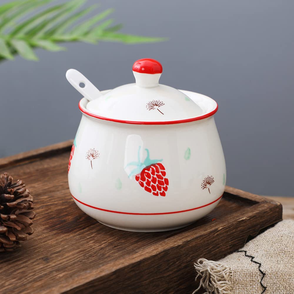 Zuccheriera In Ceramica Con Coperchio E Cucchiaio | FindTheDeal