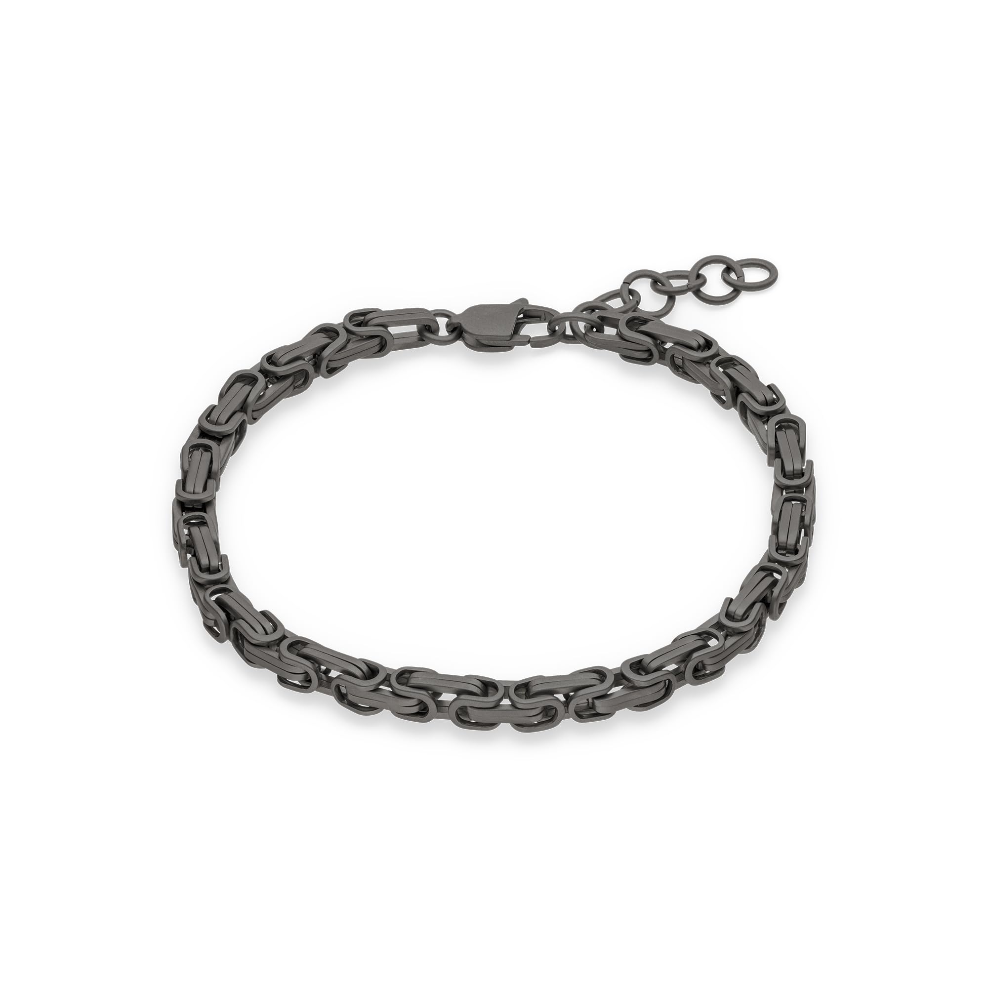 s.Oliver Men's Bracelet – Bracelet Made of Matte Stainless Steel – IP Gun – Adjustable up to 22 cm – Waterproof and Skin-Friendly