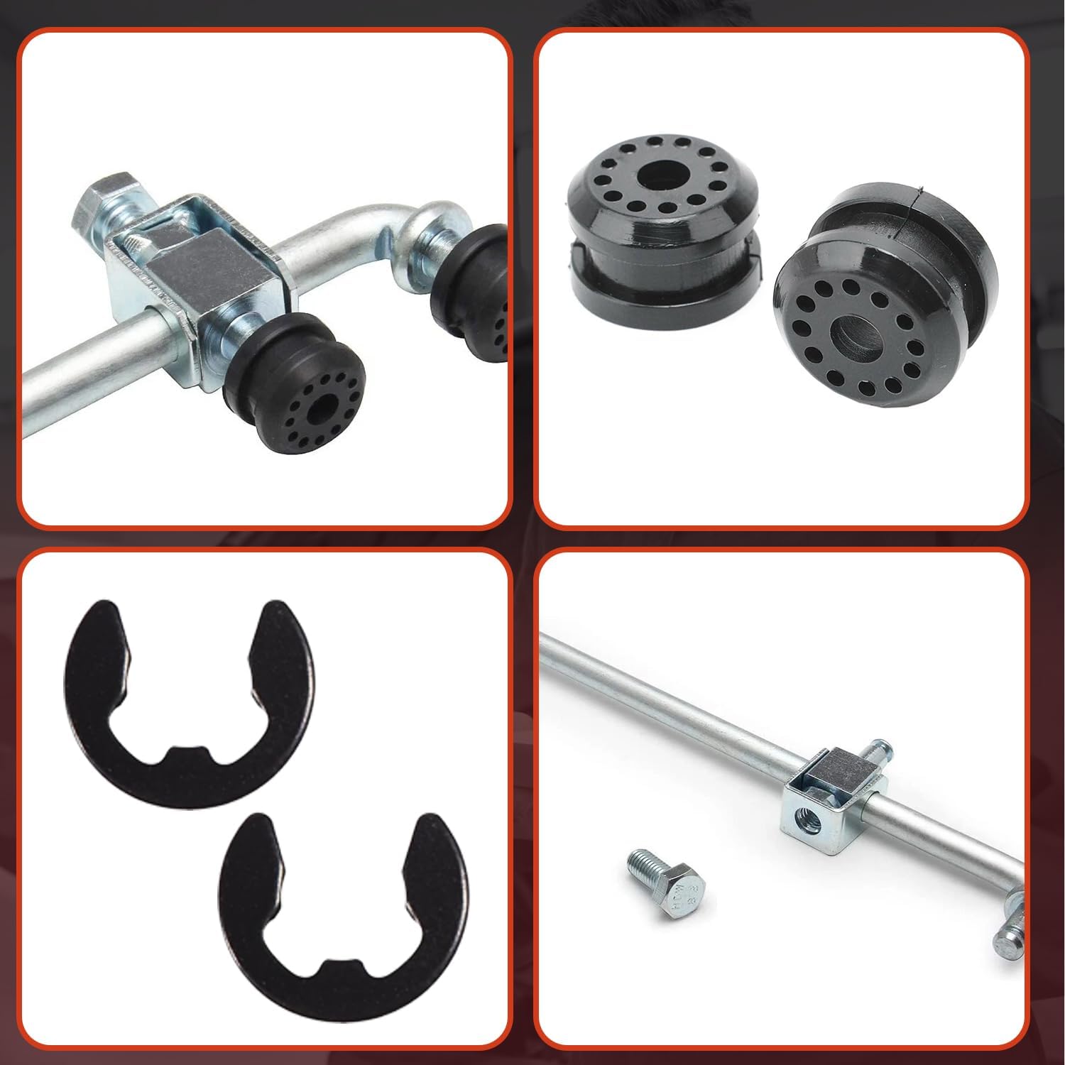 52105555AA Transfer Case Shifter Control Lever with 2 Clip+ 68078974AA Shift Linkage Bushings Kit Compatible with Dodge Ram 1500 2500 3500 2002 2003 2004 2005 4x4 models