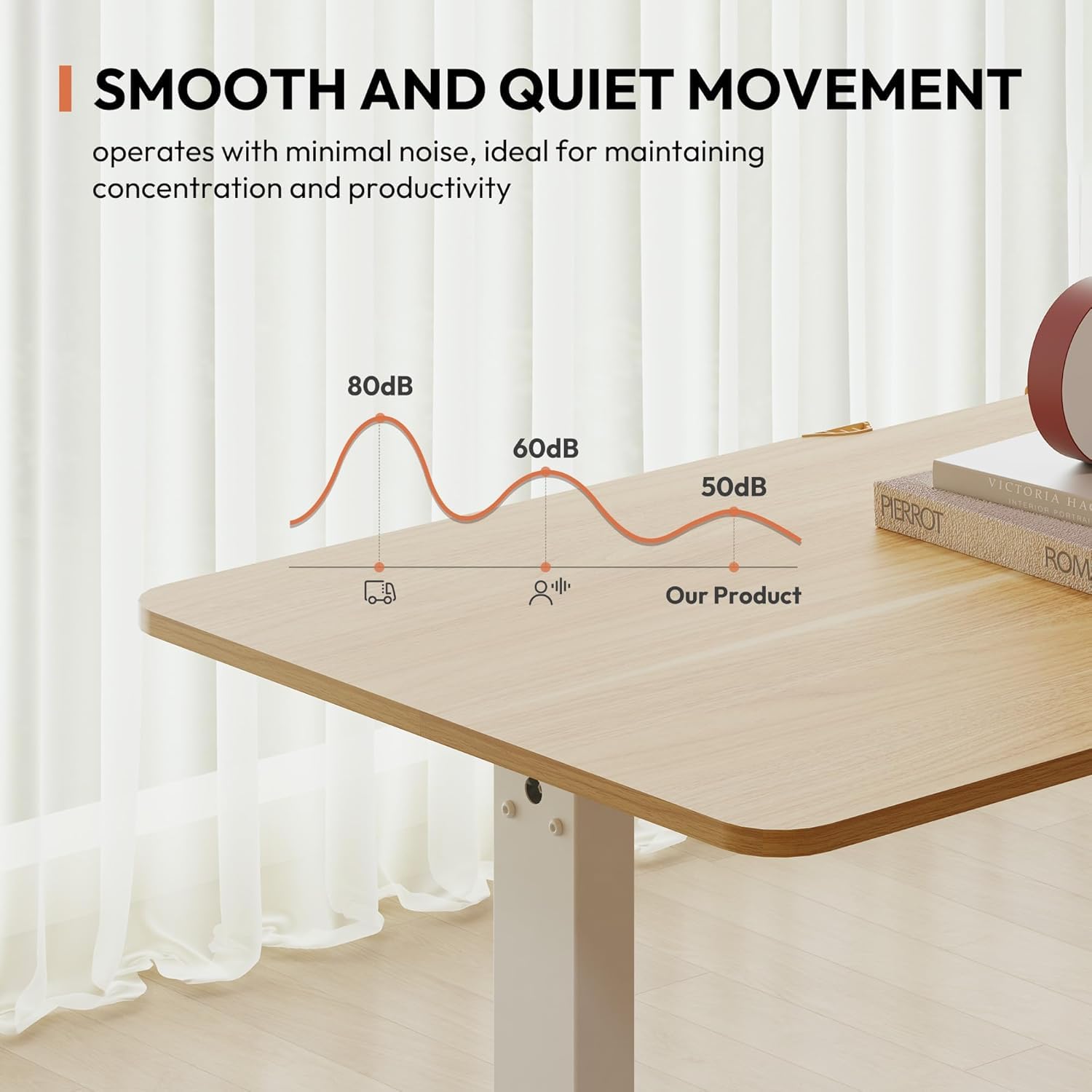 FLEXISPOT FQ Pro - Scrivania sollevabile elettrica, 120 x 60 cm, tavolo sollevabile con piano intero, retromarcia camoscio ostacoli, 4 funzioni di memoria, standing desk per ufficio e casa e