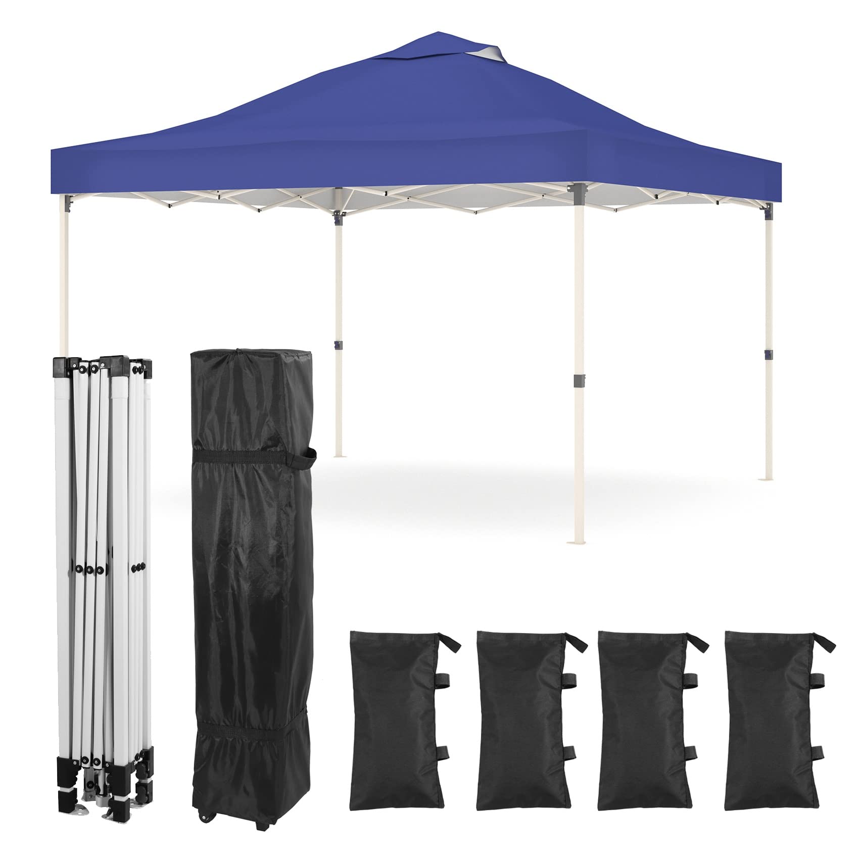 MANGUOZ 10x10 Pop up Canopy, Adjustable Height Outside Camping Canopy, Portable Folding Instant Cano