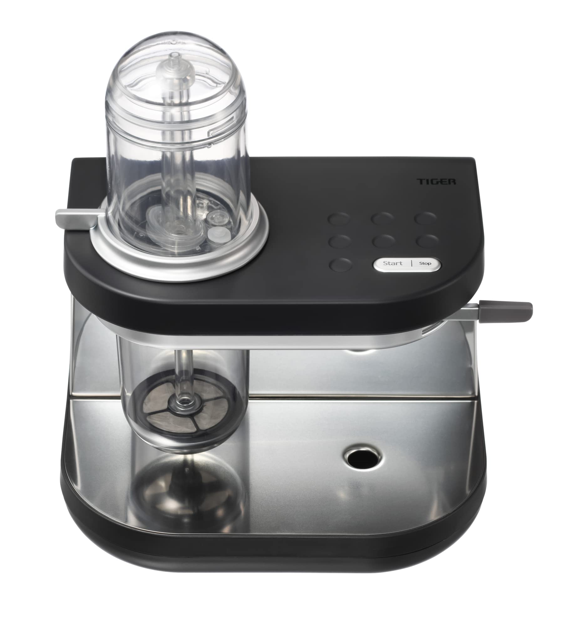 Tiger Siphonysta Brewing Coffee Maker, Programmable Single-Serve Siphon Coffee Machine with Auto Shut-Off, Premium Brewer, Stainless Steel-Enhanced Design, Black