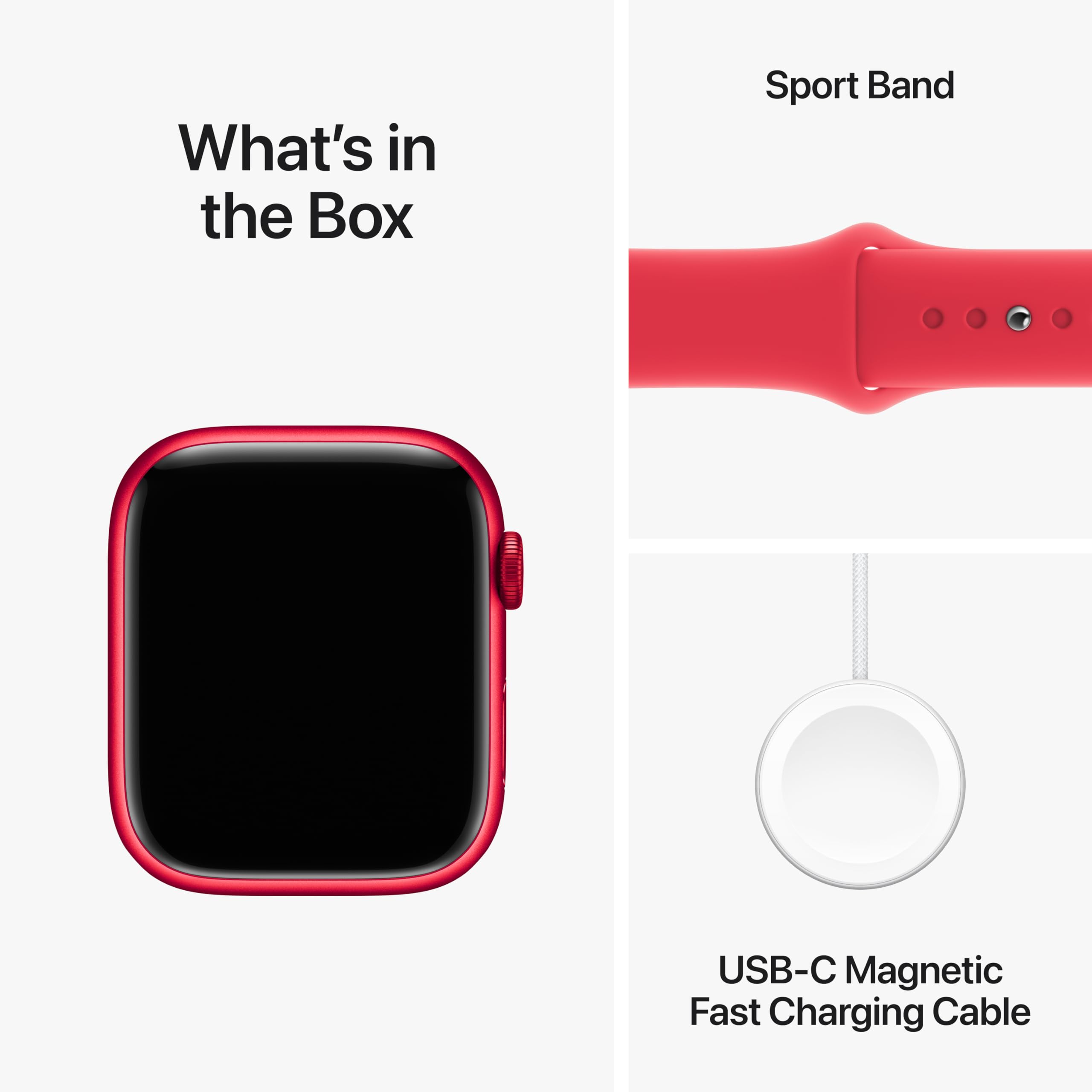 Apple Watch Series 9 [GPS + Cellular 45mm] Smartwatch with (Product) RED Aluminum Case with (Product) RED Sport Band S/M. Fitness Tracker, Blood Oxygen & ECG Apps, Always-On Retina Display