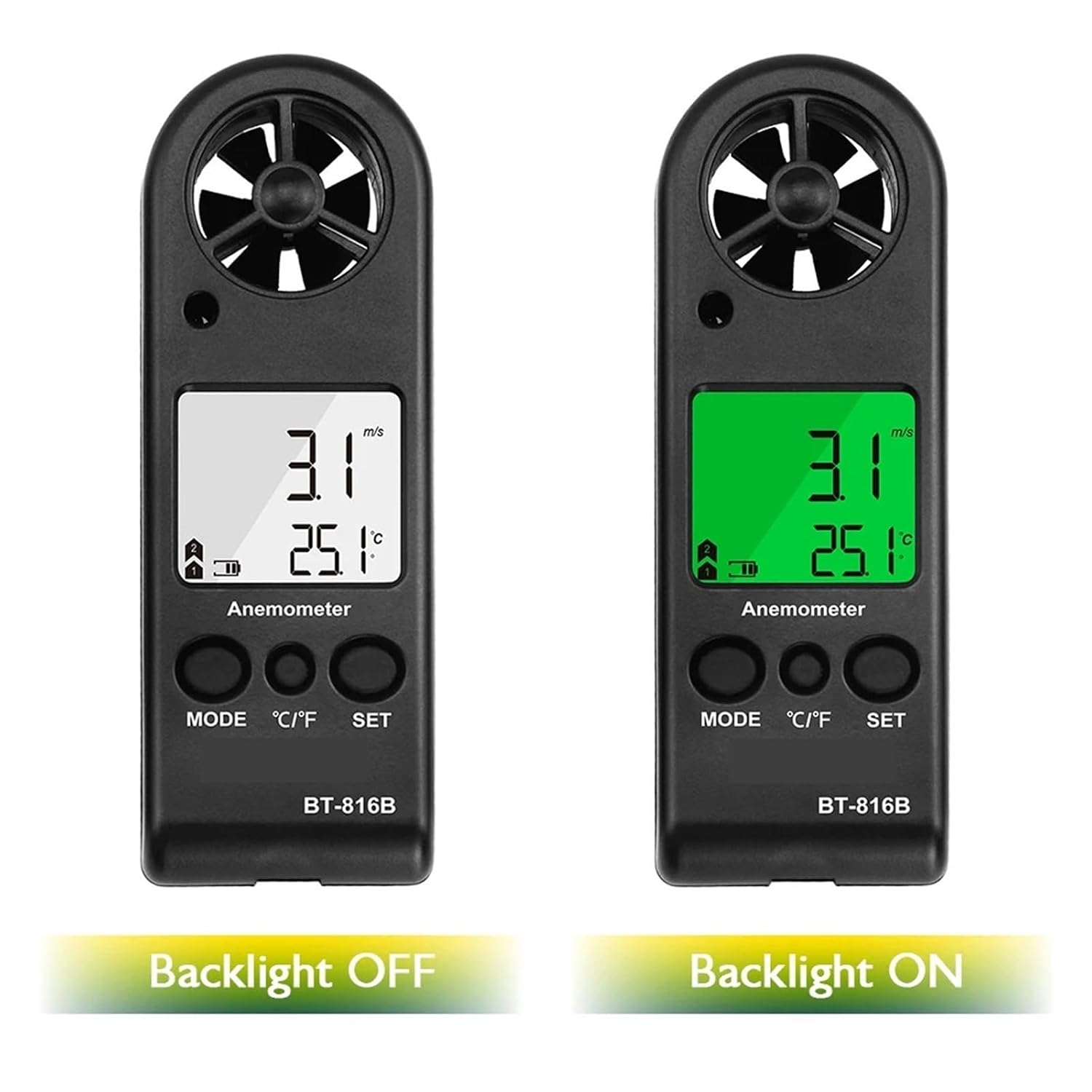 HP-816B Anemometer with Wind Speed Range 0.3-30m/s and Temperature Measurement