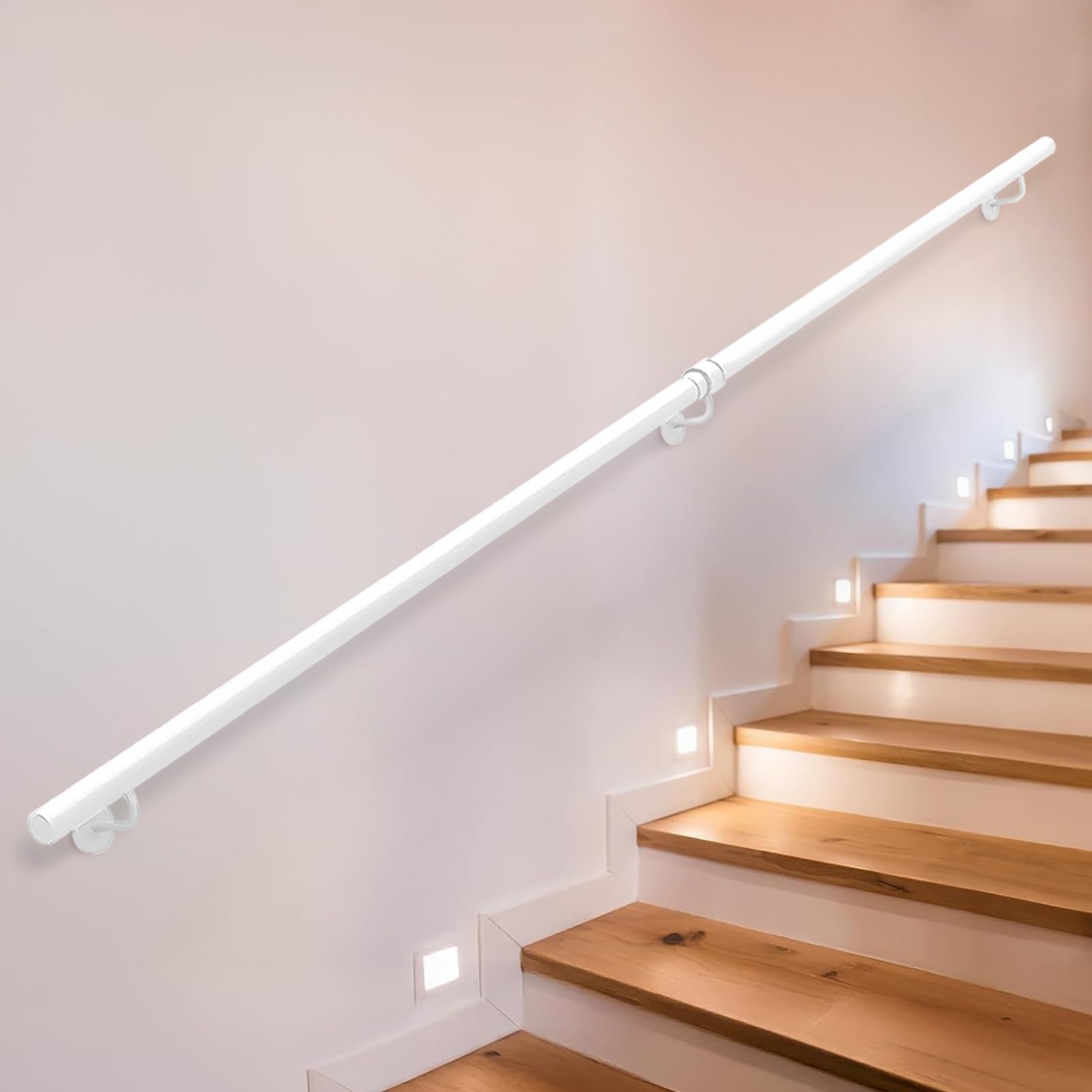 Rampe d'escalier murale haute sécurité avec barre d'appui ronde en kit