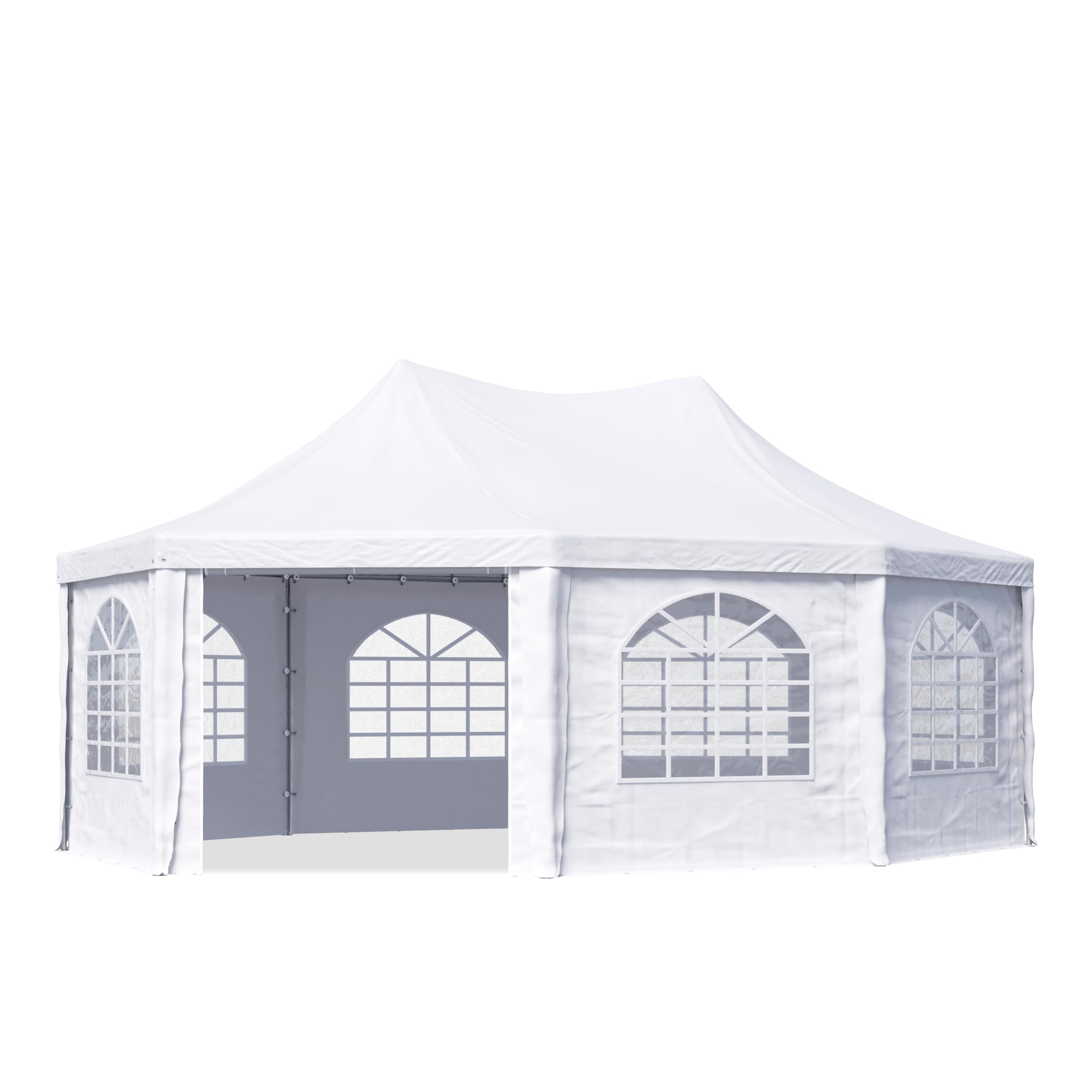 TOOLPORT Pagodenzelt Pavillon 5x7 m schnell & einfach zu montieren mit Fenstern