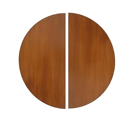 CURIOFACT Teakwood Door Handles, Round Deisgn, Wardrobe Handles, Pair of 2 Half Round Handles (Teakwood Handle, 6 inch Dia)