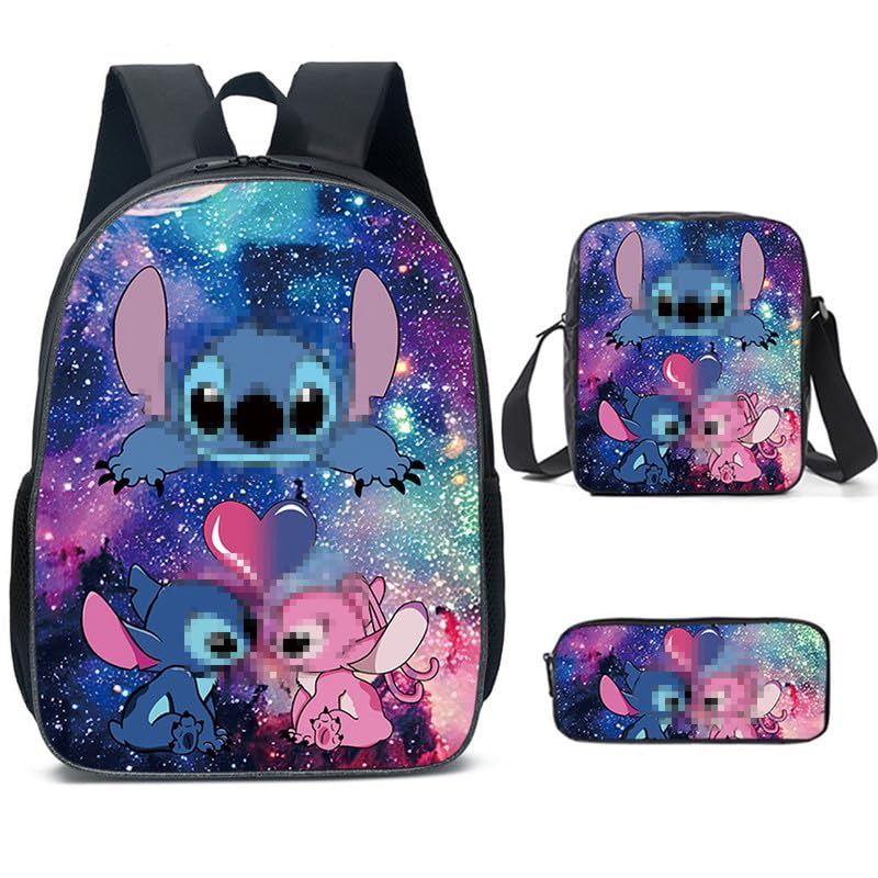 ECHOTIDEbackpack 3 Piece Kids Backpacks Set Large Capacity Anime game Backpack Fashion School Bag Suitable for Children’s School Bag and Outdoor Travel Bagfor Kids Boys and Girls