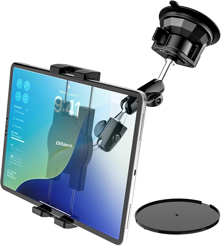 Oilcan Erős Szívókorongos Autós Tablet Tartó Szélvédőhöz iPad Galaxy Fire 4-12.9"