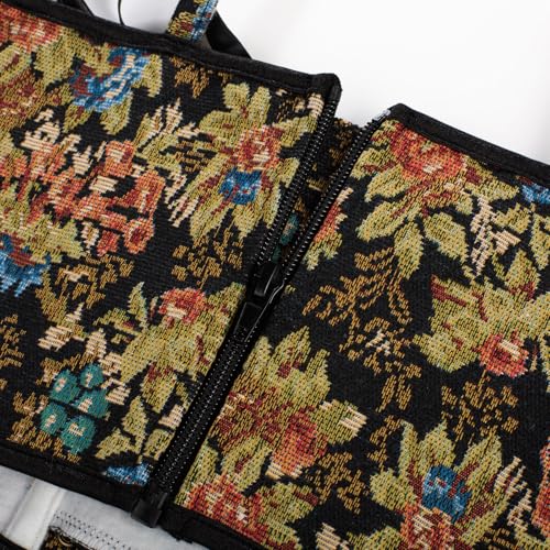 Image of Scarlet Darkness Corset Belt for Women Floral Renaissance Underbust Corset