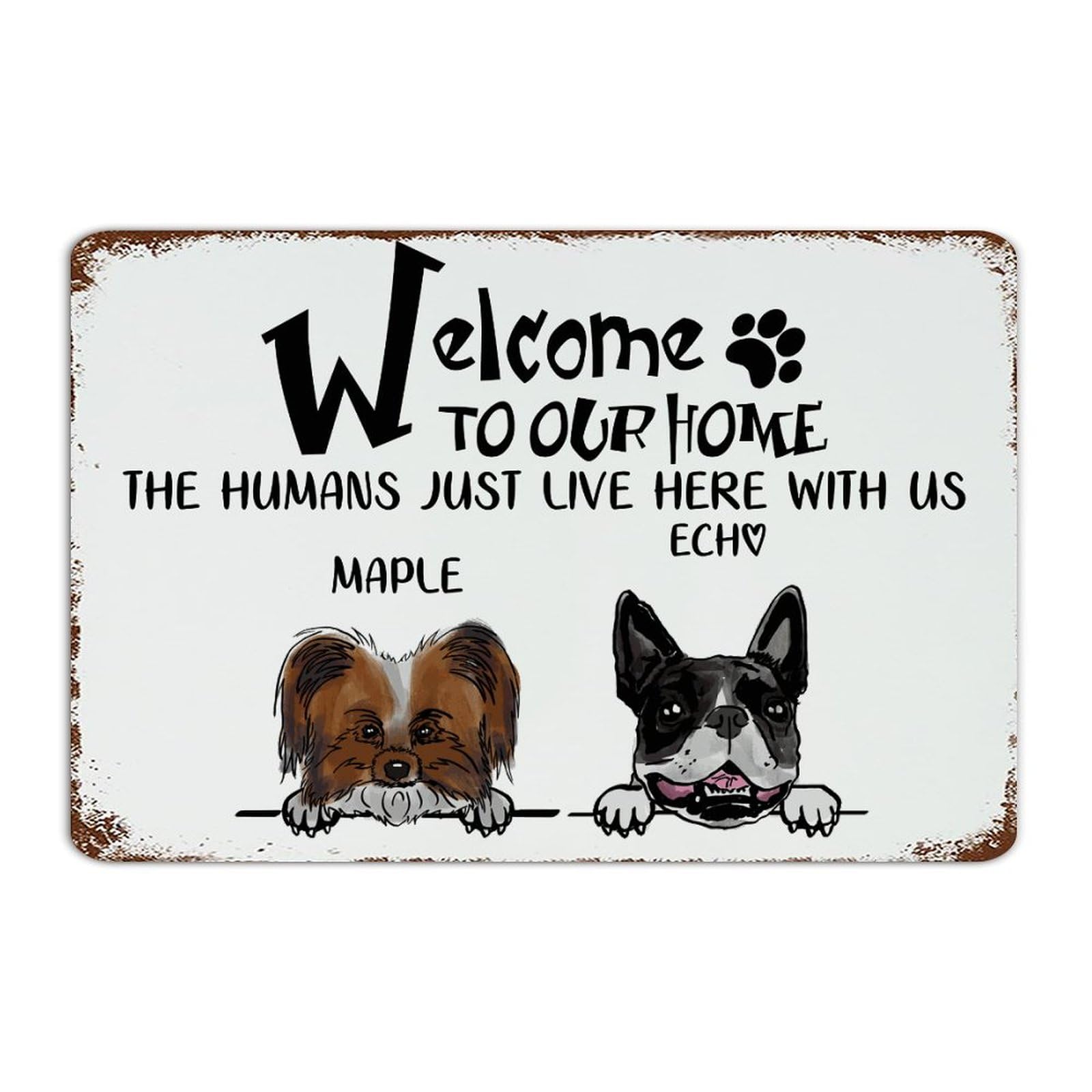 Plaque en métal personnalisée décoration d'intérieur pour animaux domestiques