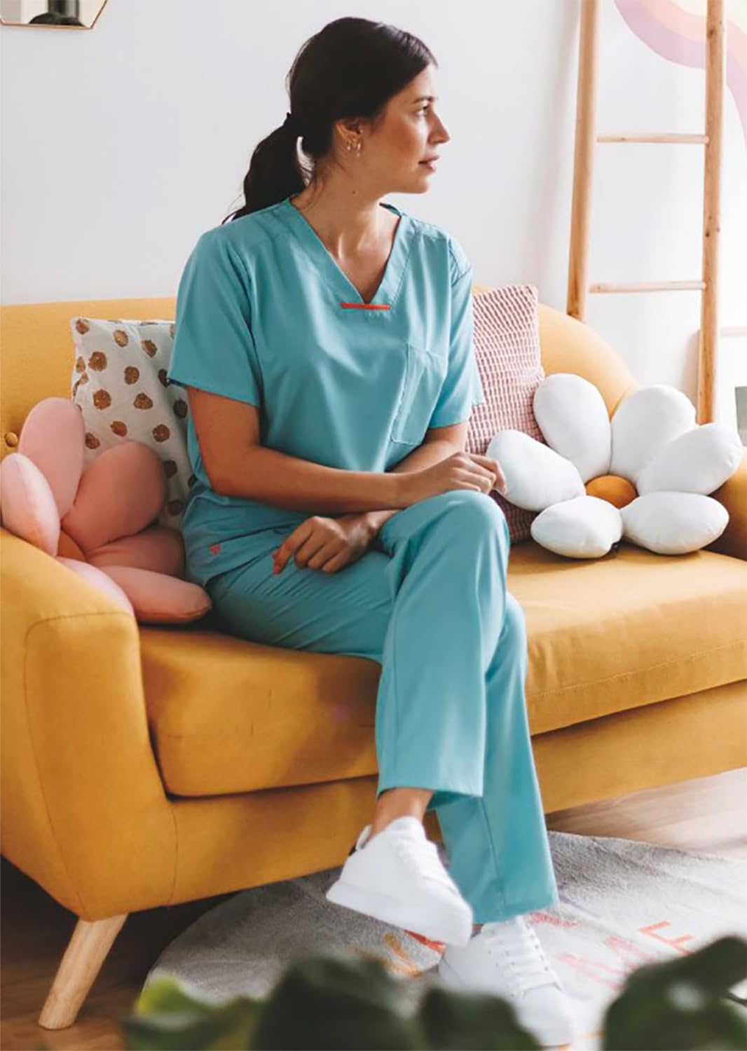 WORKTEAM Conjunto Sanitario Elástico Unisex.Uniforme Sanitario, Médico, Enfermera, Dentista, Estética, Veterinaria. Unisex