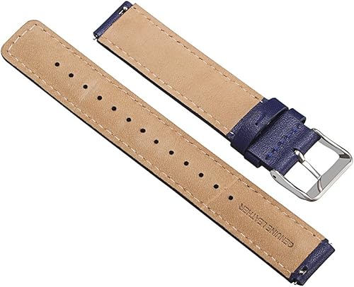 Miniatura 5 de Senter Correa de reloj de cuero genuino suave rápida para hombres y mujeres, correa de reloj de cuero genuino compatible con Huawei Band B7 Smart