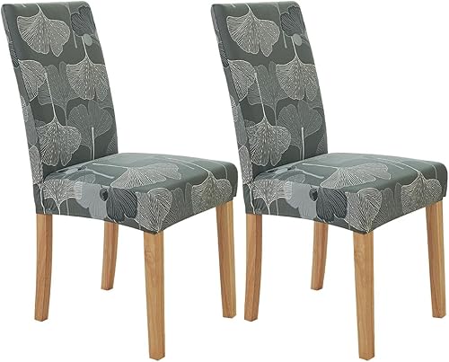 Vista 14 de Secgo - Juego de 4 fundas para sillas de comedor, funda elástica para silla de comedor, fundas lavables de elastano para sillas de cocina Parsons