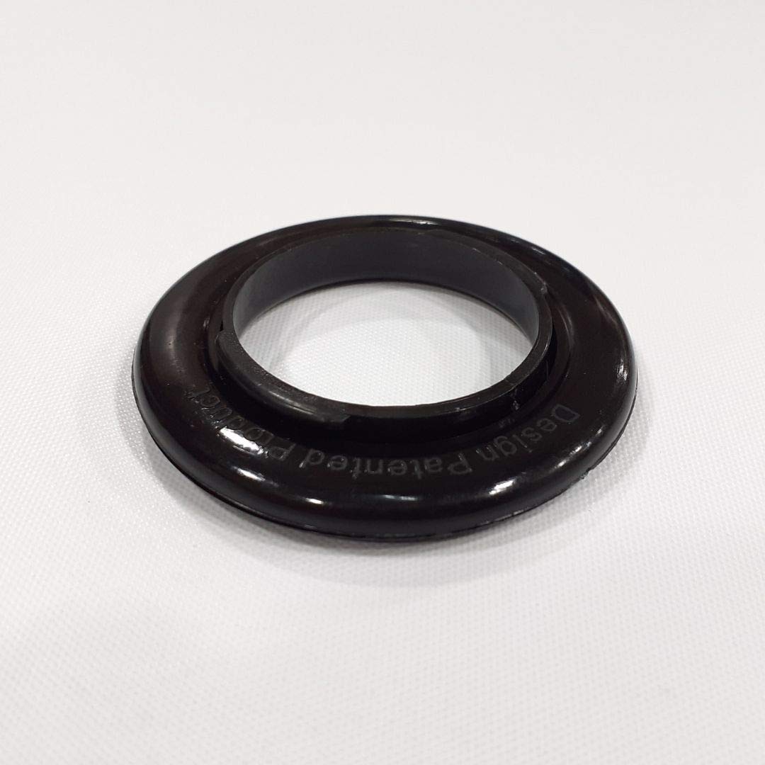 FAPBADRI Lot de 50 anneaux à œillets avec fermeture arrière (mâle et femelle), convient pour un tuyau de 2,5 cm, couleur noire, 50 pièces