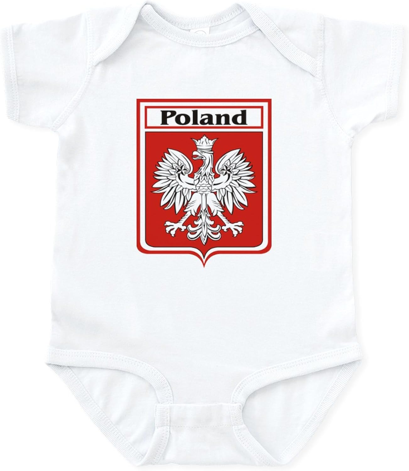 CafePress Poland Soccer Shield Infant Creeper Cute Infant Bodysuit Baby Romper