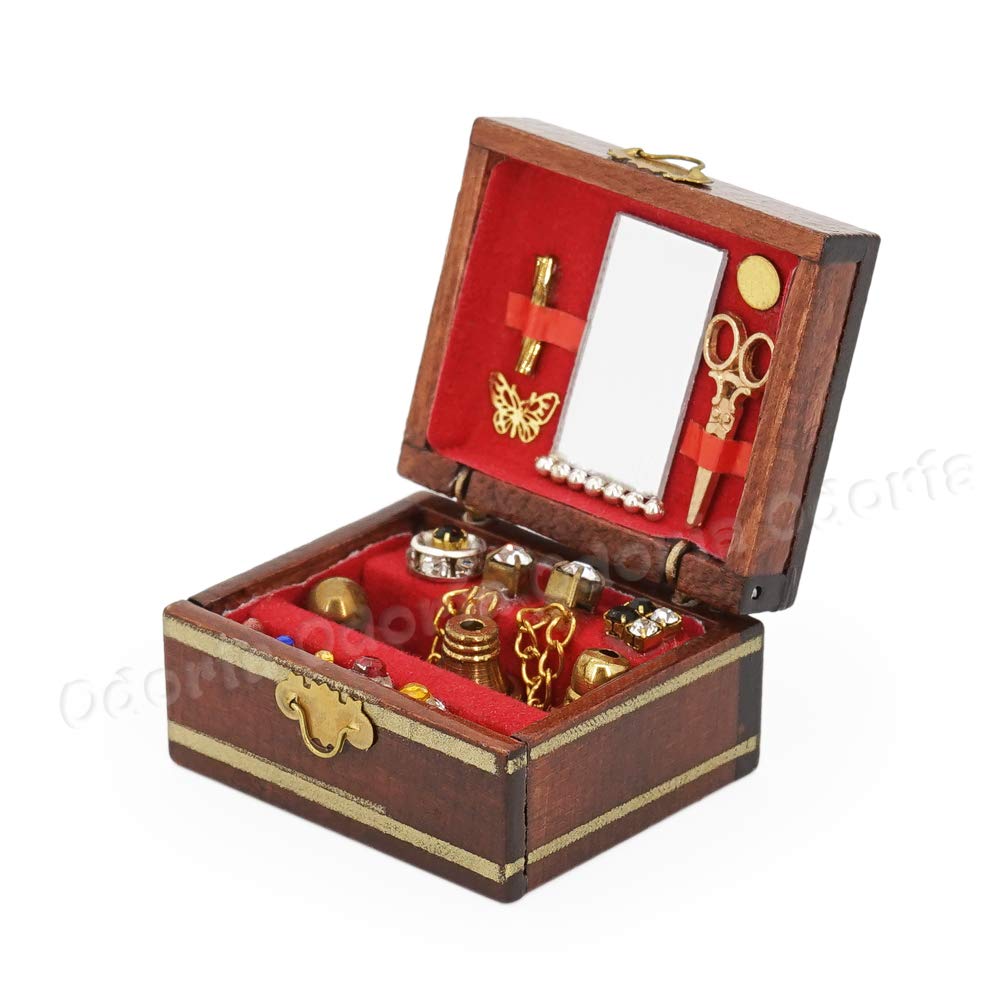 Odoria 1/12 Scale Miniature Jewelry Box - Dollhouse Accessories For Bedroom Decor - View #4