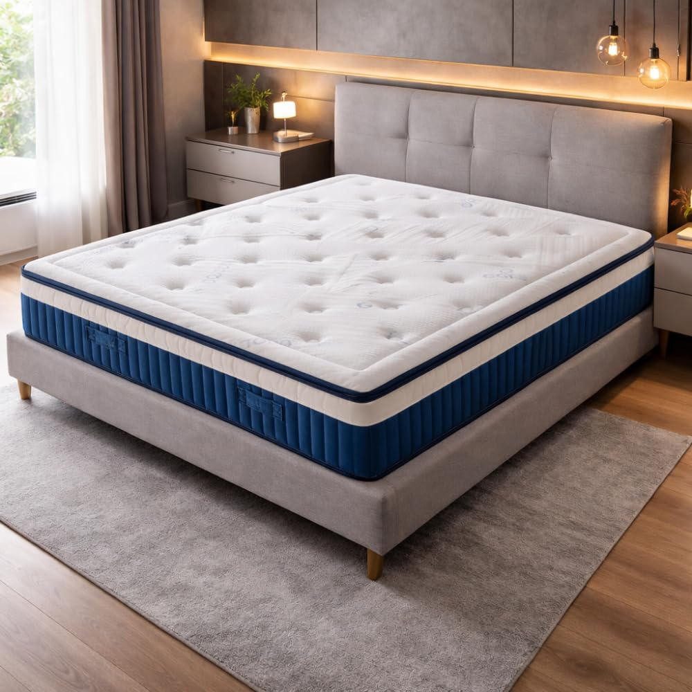 Ginflex Materasso Matrimoniale Memory 3 Strati 7 Zone Differenziate 160x190 H30 Tessuto Cool Rinfrescante + 2 CUSCINI OMAGGIO | Antiacaro - Anallergico | 100% Made in Italy (Altezza: 30cm, 160x190)