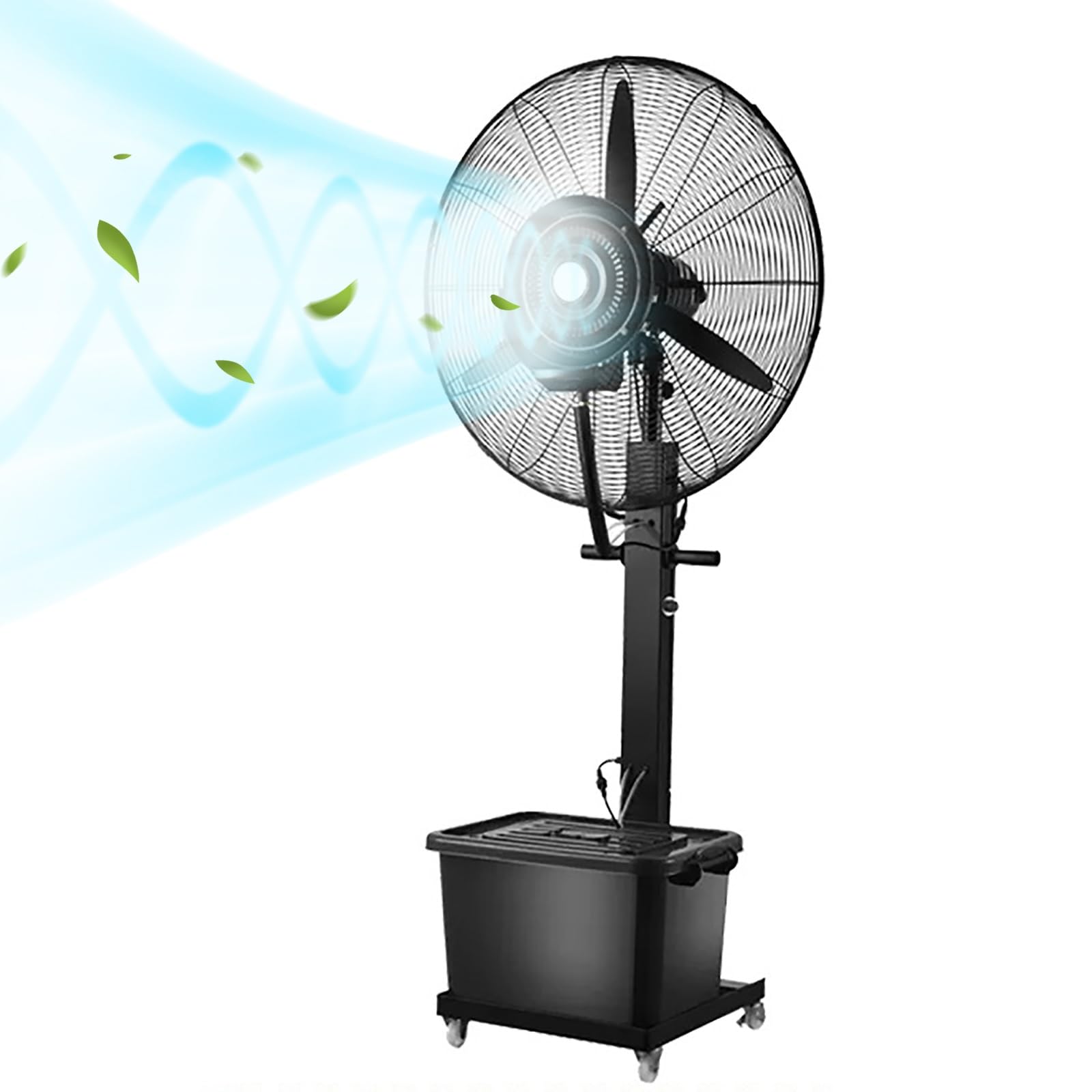 ZDMZR Outdoor Misting Fan, Spray Fan, Industrial Fan for Outdoor, 3-Speed Patio Fans for Outside, 120° Oscillation, 42L Large Water Tank, with Wheels(71cm/28in)