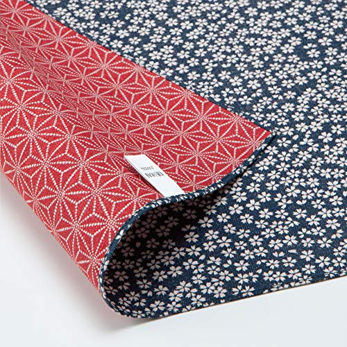 FUROSHIKI Reversible Cotton Wrapping Cloth (Sakura x Flax)