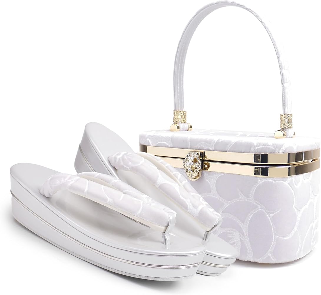 Amazon.co.jp: [NISHIORI] ふんわりベロア 振袖用 草履 バッグ セット