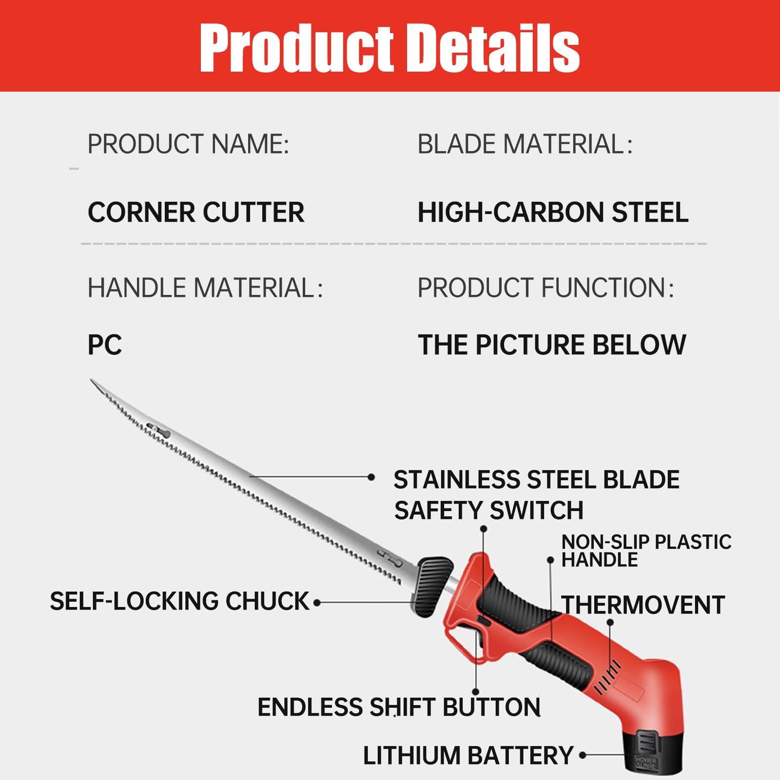 Cuchillo de Filete de Pescado eléctrico inalámbrico, Cuchillo de Filete eléctrico inalámbrico para Pescado/Pesca al Aire Libre, con 4 Cuchillas alternativas antiadherentes recubiertas de Acero