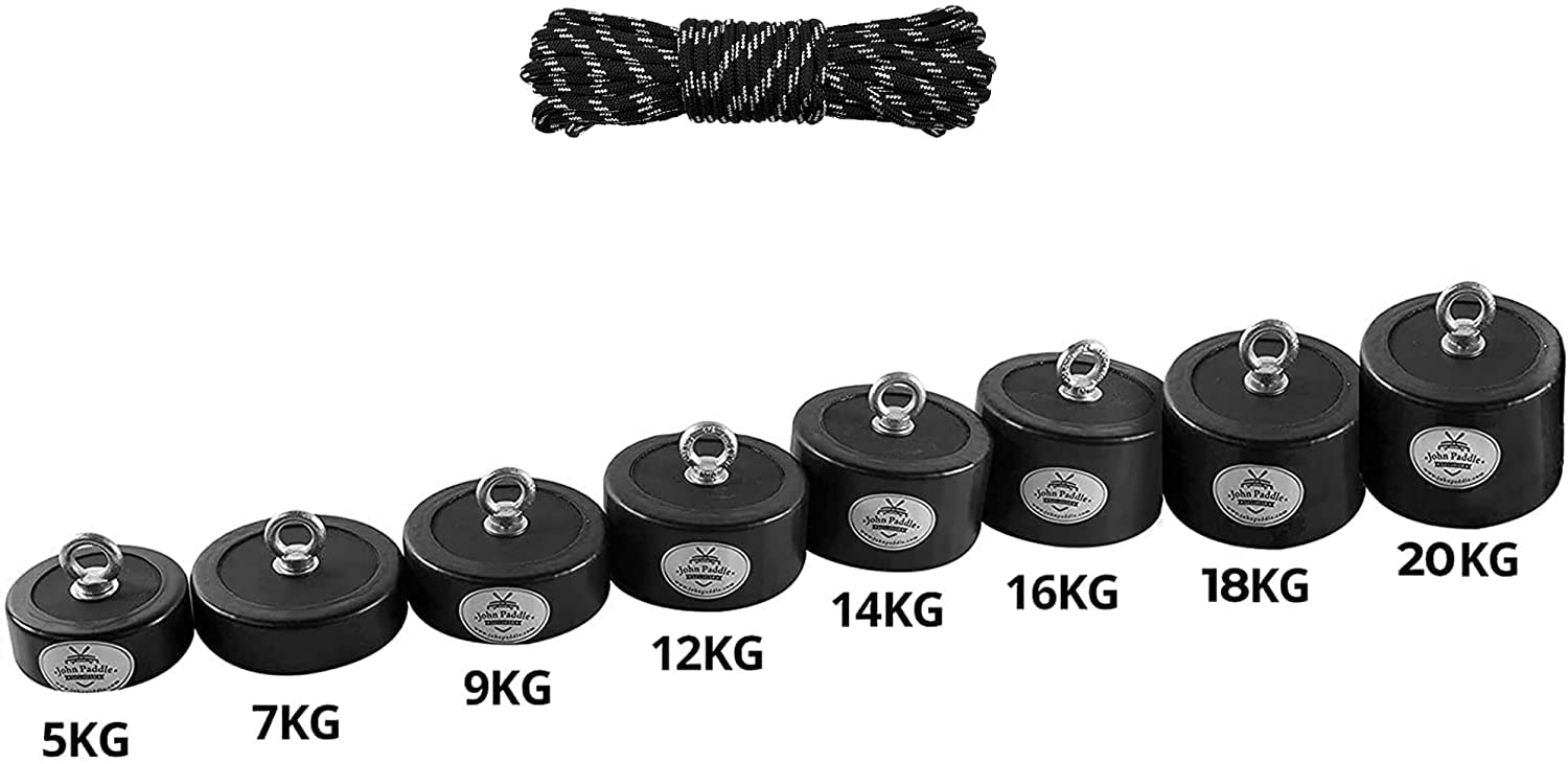 John Paddle let's rOAR www.johnpaddle.com Anker 5kg-20kg (Eisen mit Gummibeschichtung) + Ankersail 8mm 10m/15m/20m Bootsanker Bootsgewicht Pontonanker TOP Qualität