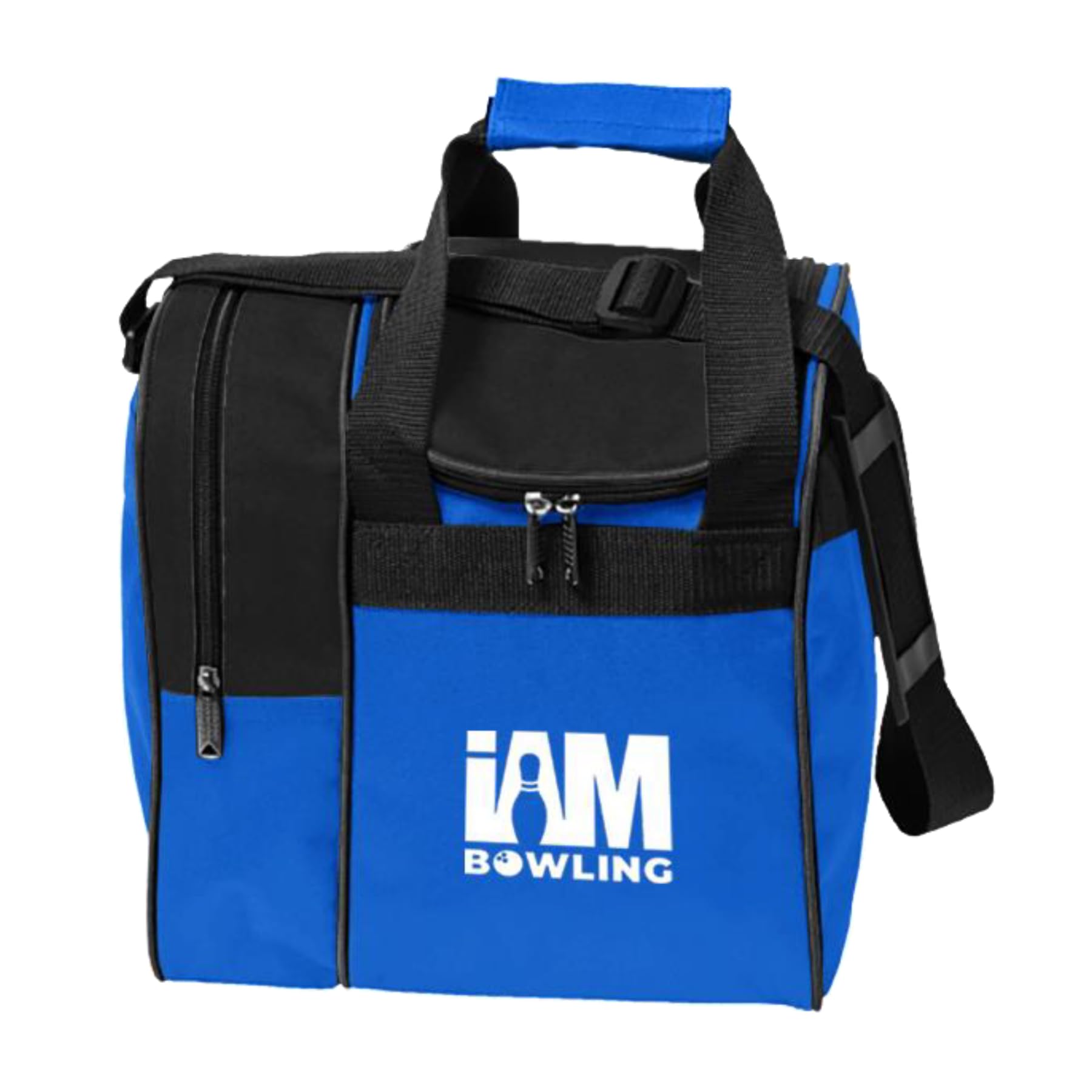 Logo Infusion Bowling Ball Bag with Shoe Compartment, Holds up to Size 11 Shoes and one bowling ball, Royal