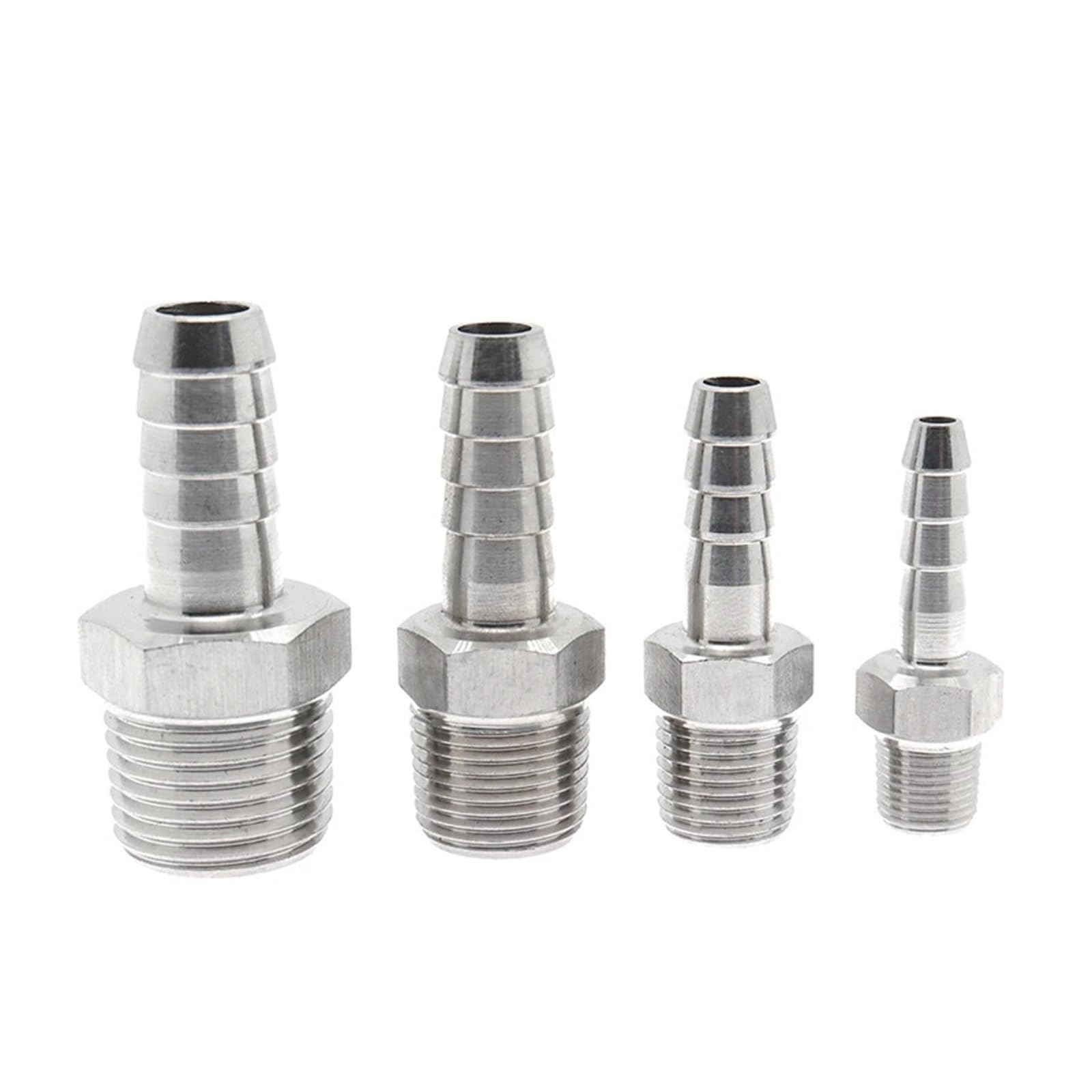 AARTERZZA 1PC 12mm Hose Barb 1/4" BSP Male Thread 304 Stainless Steel High Pressure Pipe Fitting