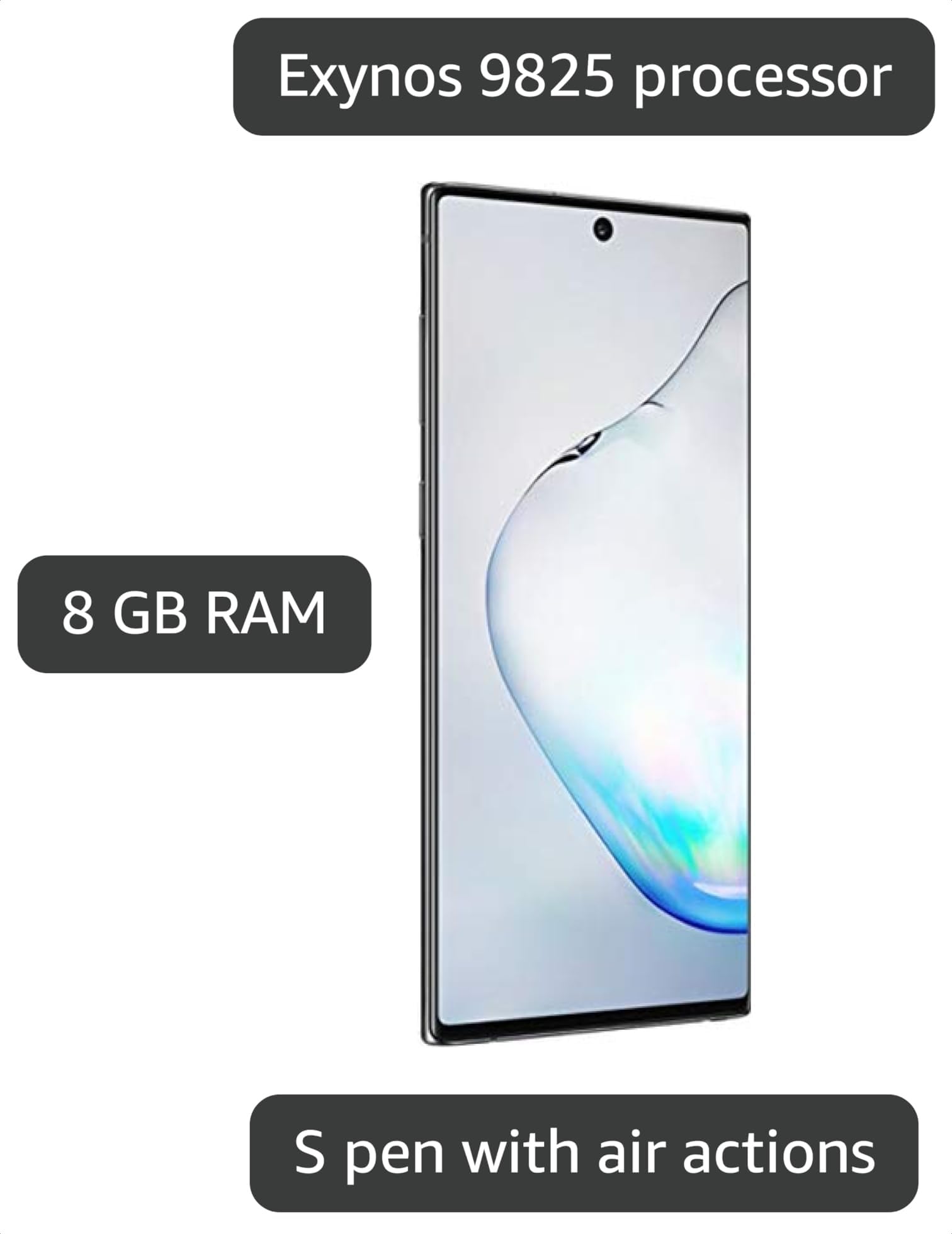 Amazon.com: Samsung Galaxy Note 10, 256GB, Aura Black - Locked to