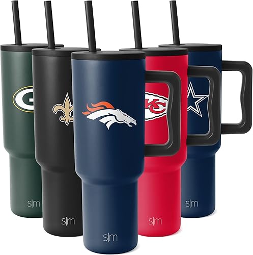 Miniatura 16 de Simple Modern Fortnite - Vaso de 40 onzas con asa y tapa con pajilla, botella de agua reutilizable aislada de acero inoxidable para viaje, regalos