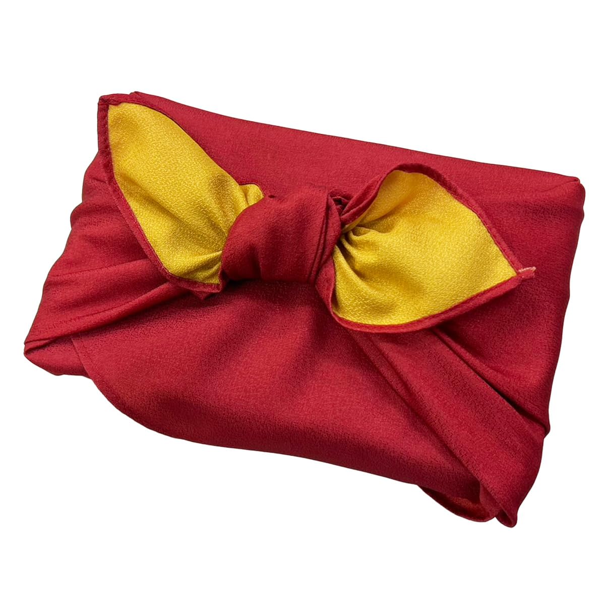 Japanese Furoshiki Reversible Wrapping Cloth Red Yellow 27x27in Polyester