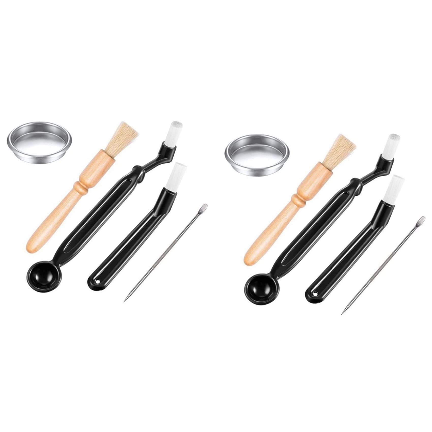 Hndhbfgrt 2X Coffee Machine Cleaning Set Coffee Grinder Brush Coffee Machine Group Head Cleaning Brush with Coffee Machine Filter