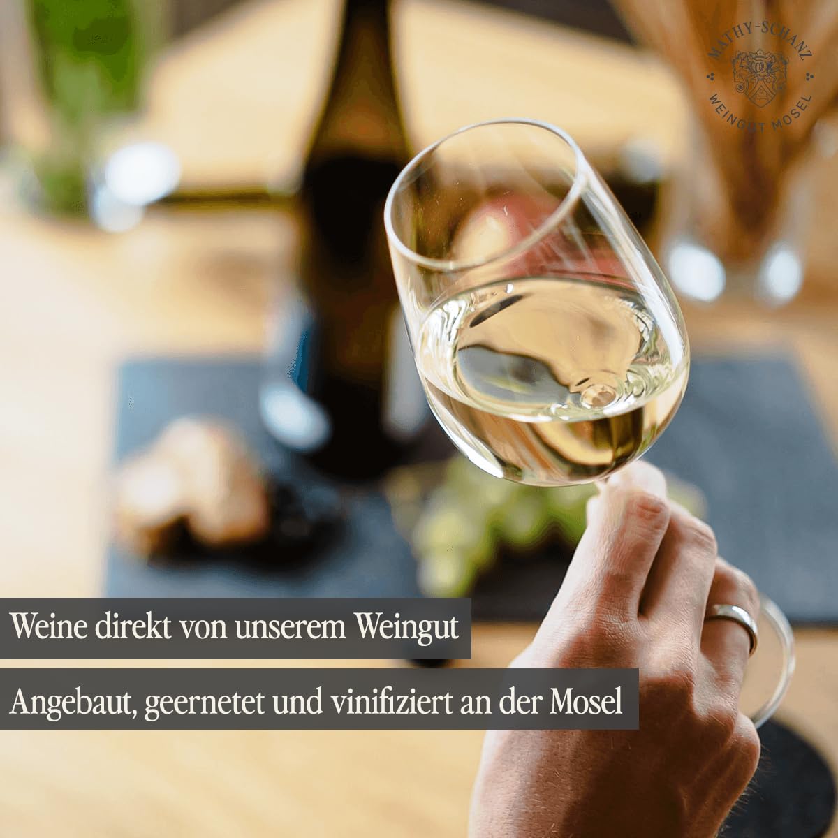 Weingut Mathy-Schanz - Riesling Halbtrocken | Wein von der Mosel (6 Flaschen (6 x 0,75l))