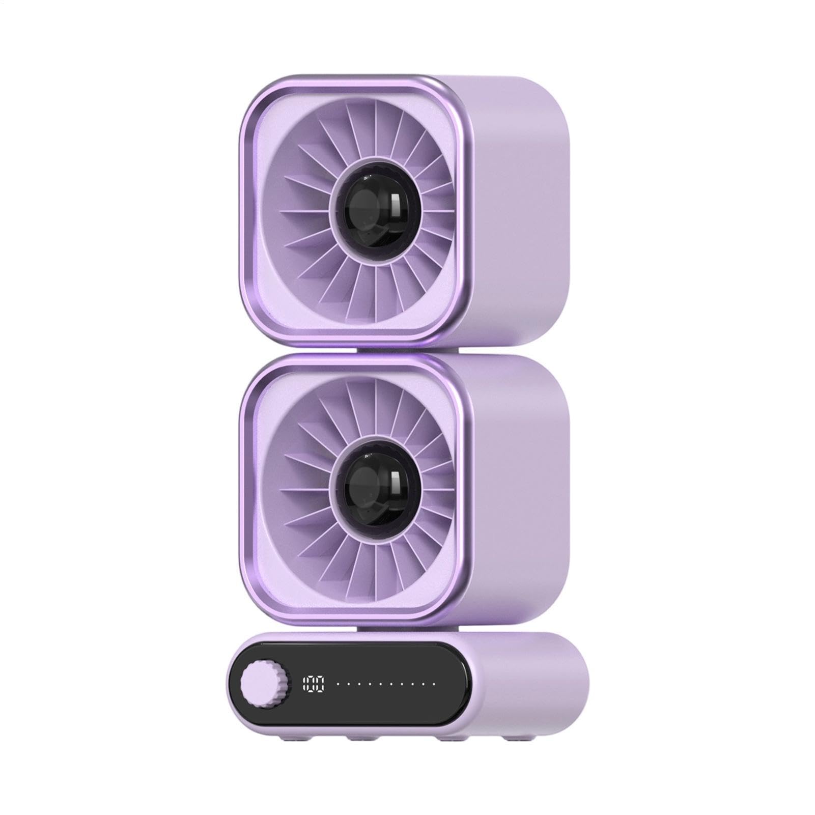 Ventilador de escritorio 100 Velocidades Ajustable Oscilación Automática | Ventilador Mesa Recargable Para Hogar Apartamento Dormitorio Residencia Escuela Oficina Hotel Salón