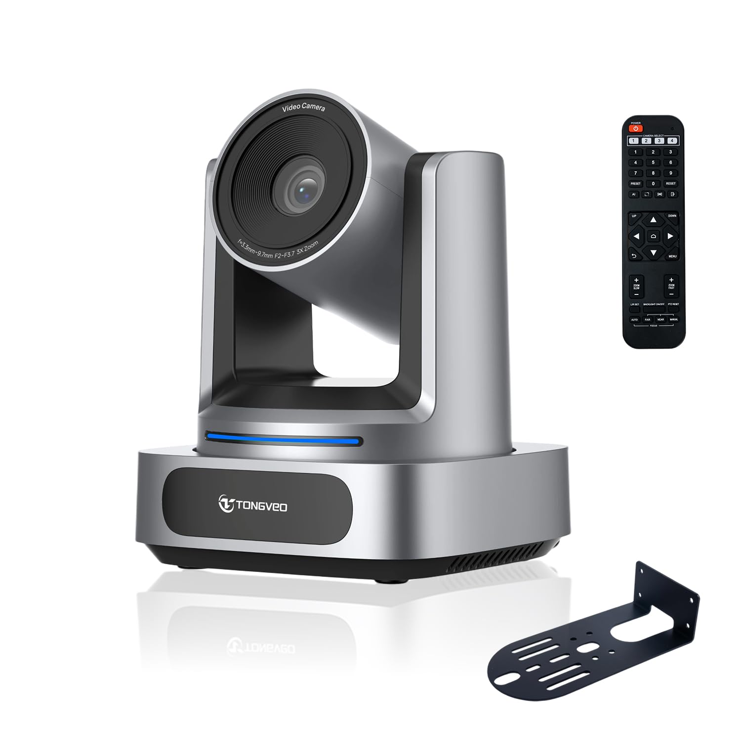 4K PTZ-Kamera mit KI-Autotracking, 3-fachem optischem Zoom, 92° Weitwinkel, USB 3.0 und HDMI. Konferenzraumkamera in 4K, kompatibel mit Zoom, OBS, Teams für Kirche Gottesdienst Bildung und Konferenzen