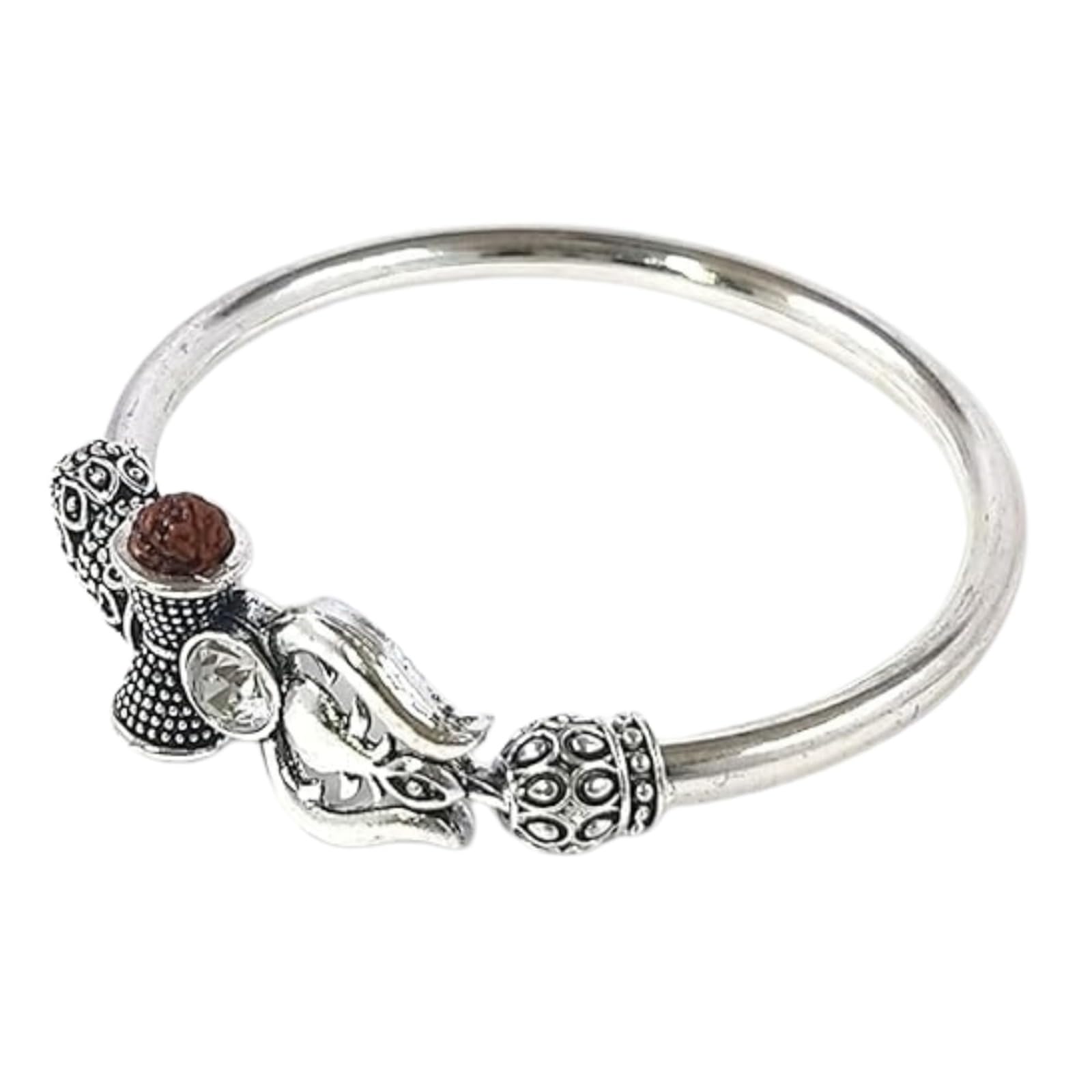 M/s Vimla Retails Sacred Serenity Spiritual Silver Plated Alloy Rudraksha Shiv Trishul Damroo Om Kada for Men (B0D3XNR6RB) Amazon Price History, Amazon Price Tracker